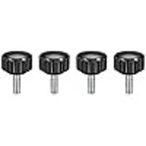 uxcell M4 x 10mm Knurled Clamping Knobs - 4 Pcs